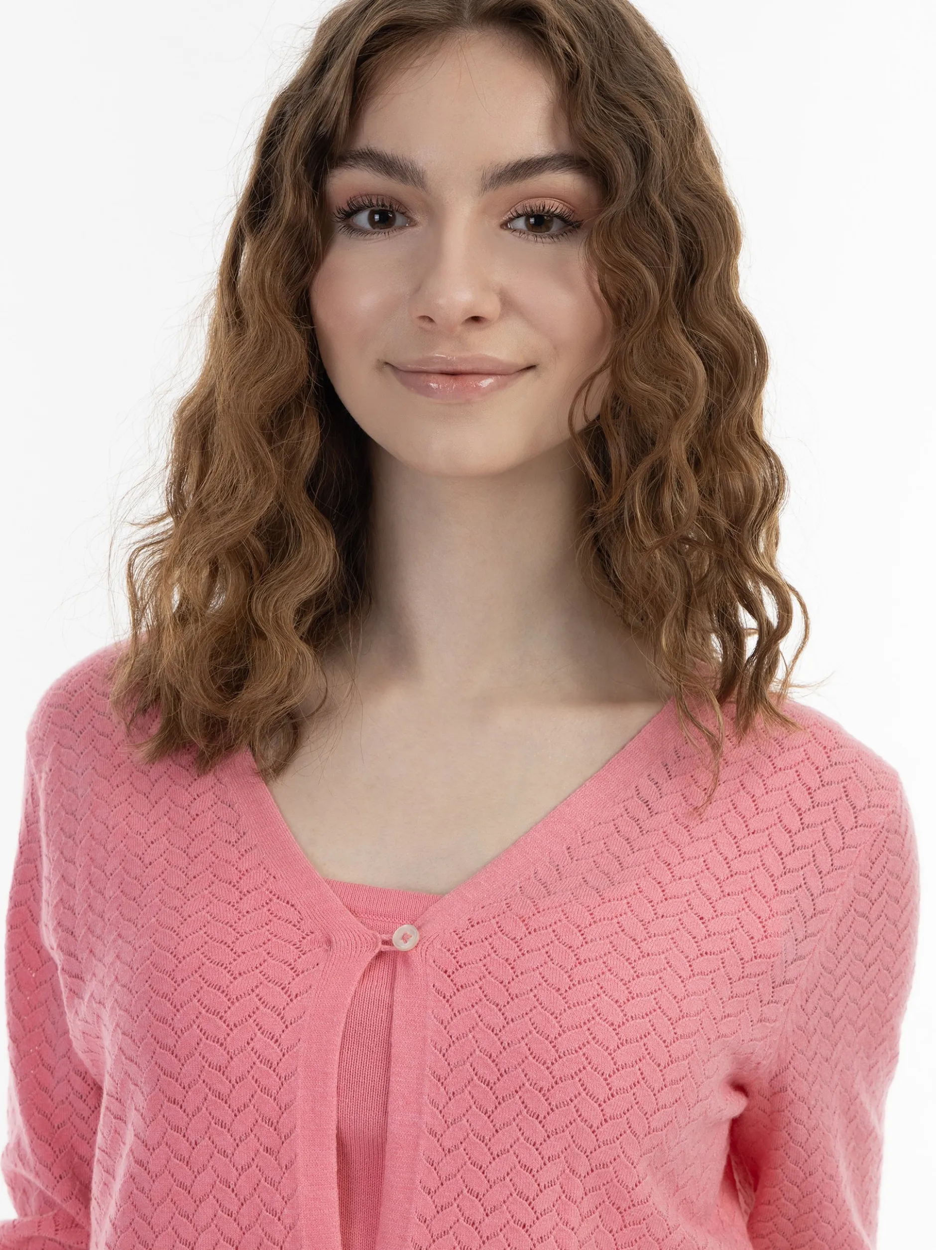 MyMo Damen Strickjacke in pink