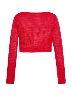 MyMo Damen Strickjacke in rot