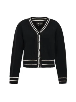 MyMo Damen Strickjacke in schwarz