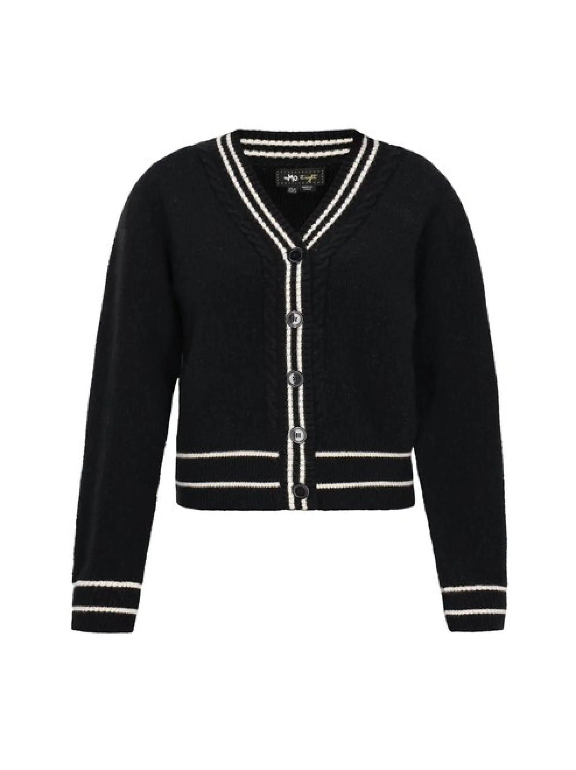 MyMo Damen Strickjacke in schwarz
