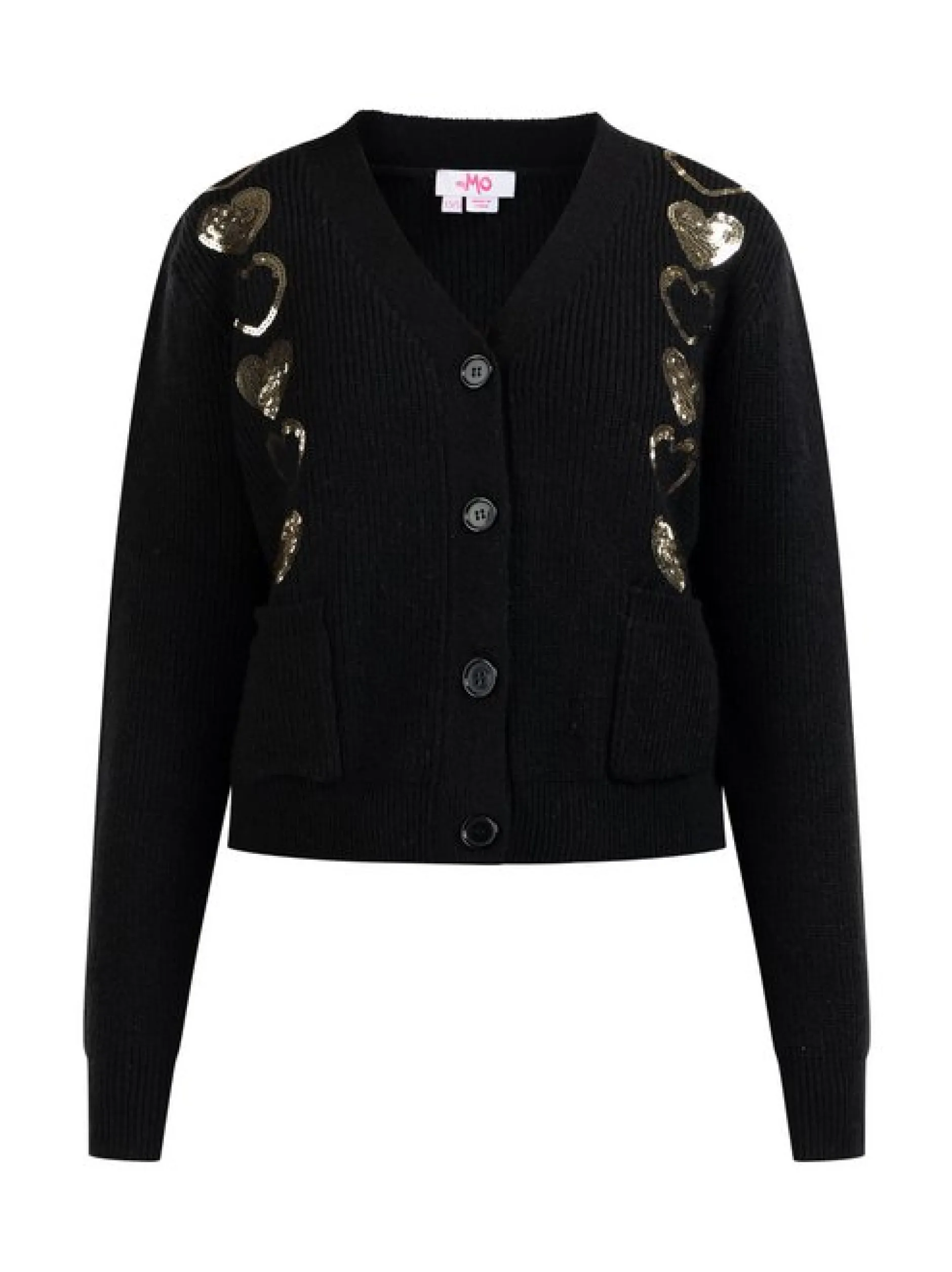 MyMo Damen Strickjacke in schwarz