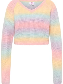MyMo Damen Strickpullover in mehrfarbig