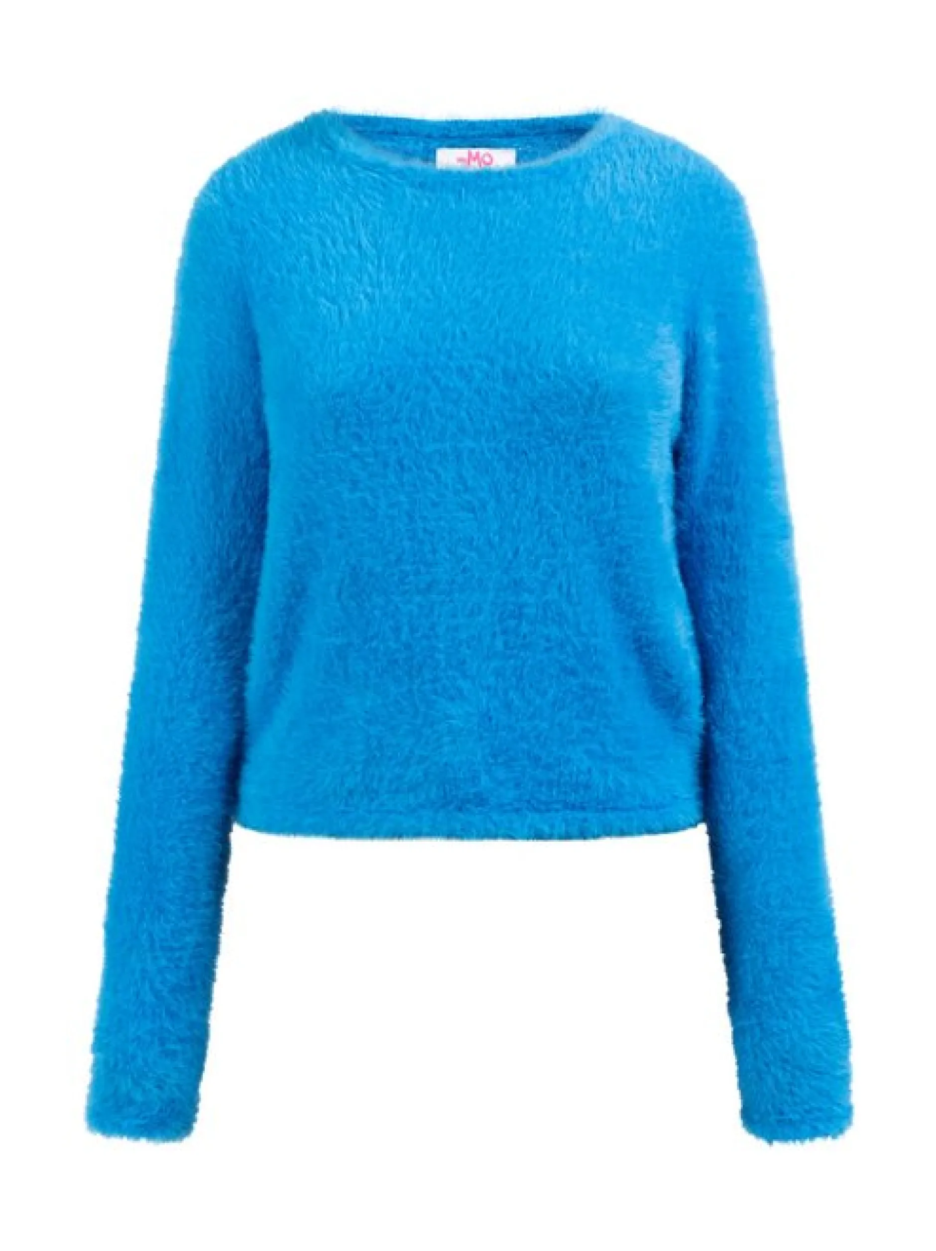 MyMo Damen Strickpullover in blau - Ausschnitt: Rundhals