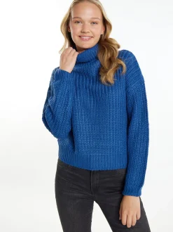 MyMo Damen Strickpullover in marine