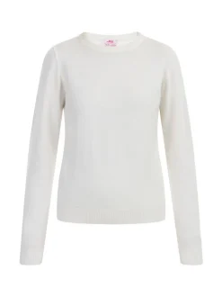 MyMo Damen Strickpullover in weiß - Ausschnitt: Rundhals
