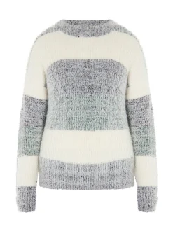 MyMo Damen Strickpullover in ecru - Ausschnitt: Rundhals