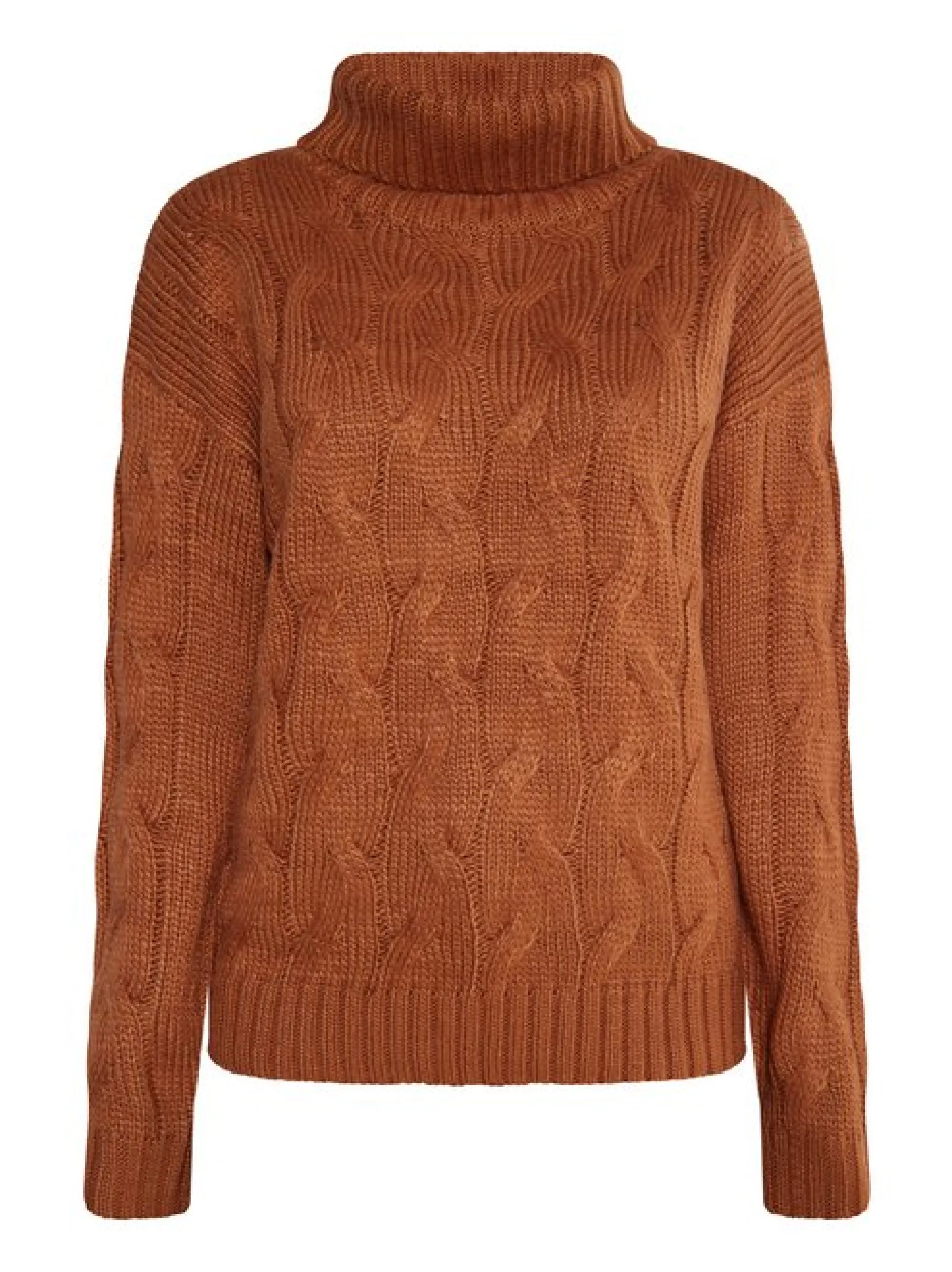 MyMo Damen Strickpullover in braun