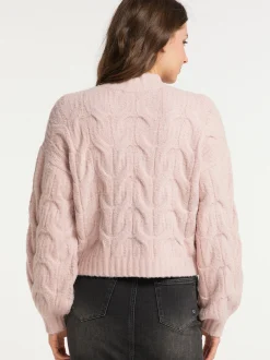 MyMo Damen Strickpullover in altrosa