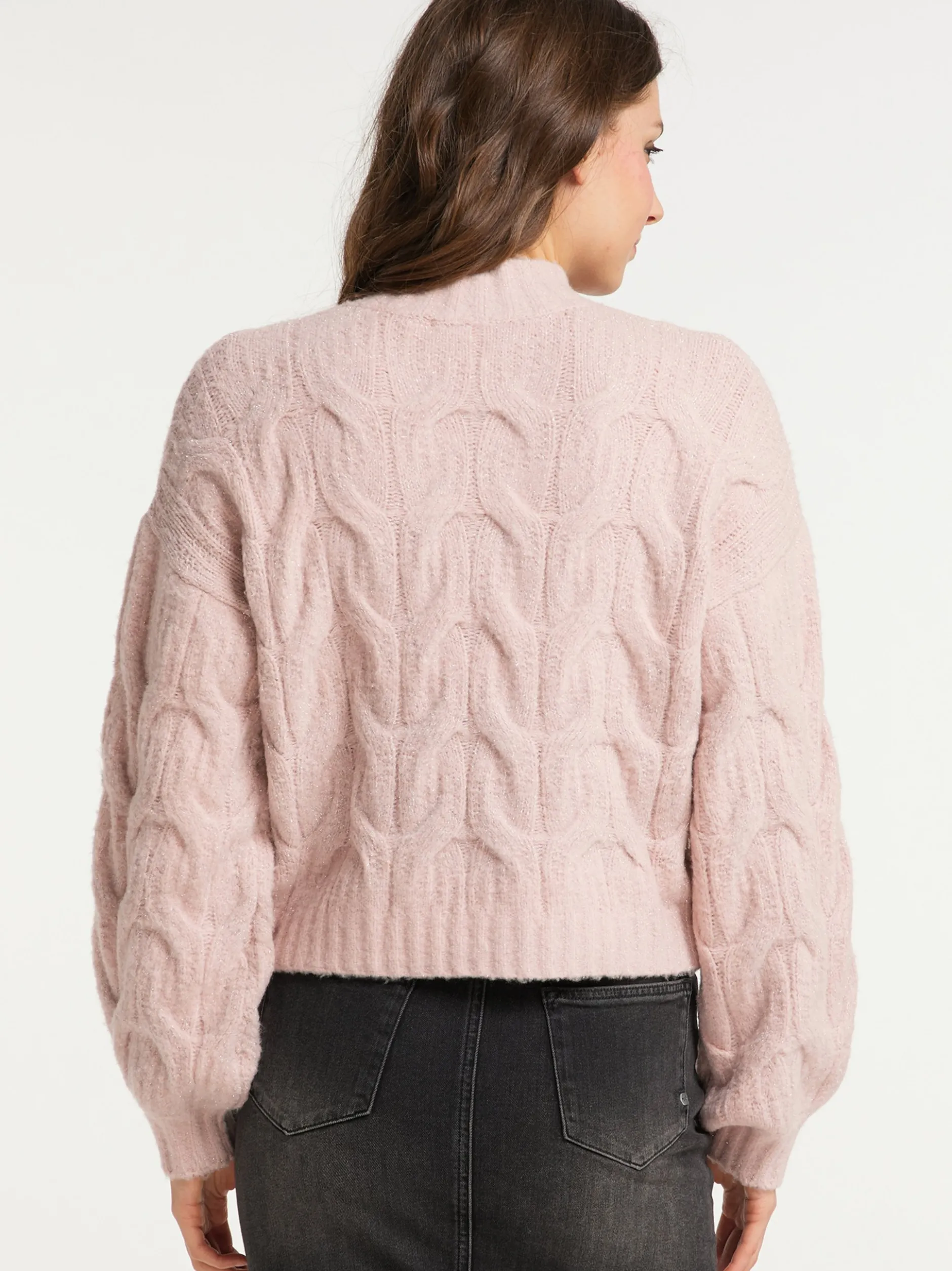 MyMo Damen Strickpullover in altrosa