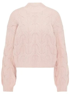 MyMo Damen Strickpullover in altrosa