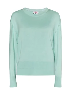 MyMo Damen Strickpullover in mint - Ausschnitt: Rundhals