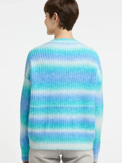 MyMo Damen Strickpullover in türkis