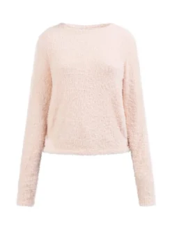 MyMo Damen Strickpullover in rosa - Ausschnitt: Rundhals