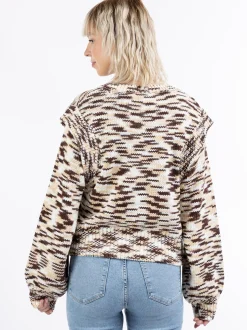 MyMo Damen Strickpullover in braun