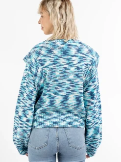 MyMo Damen Strickpullover in mehrfarbig