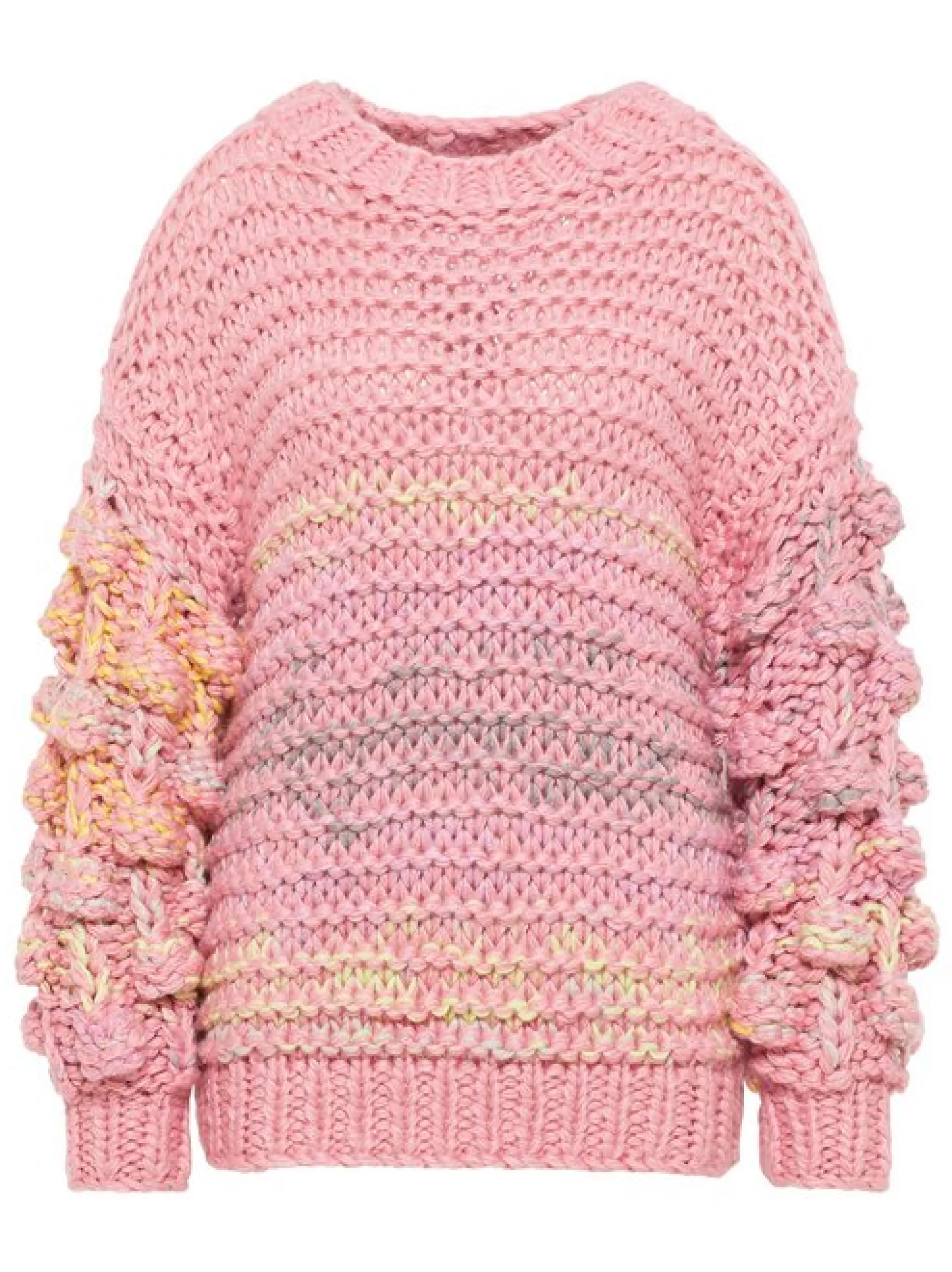 MyMo Damen Strickpullover in rosa - Ausschnitt: Rundhals