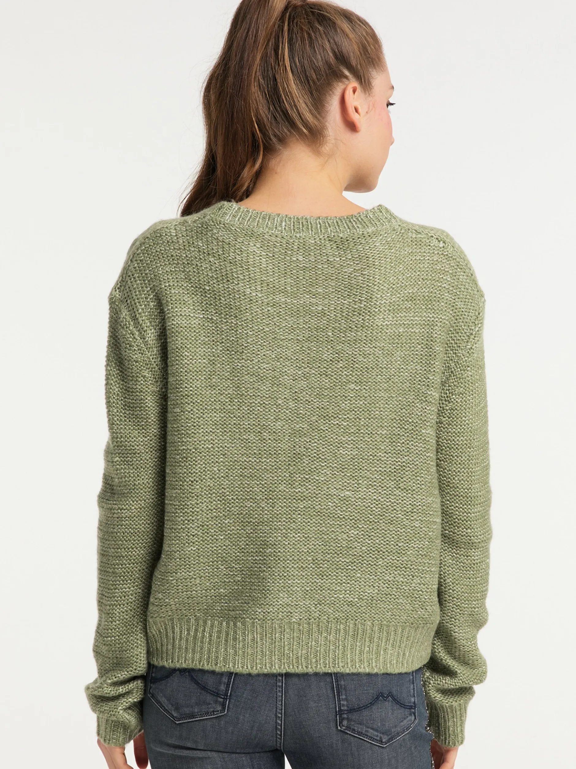 MyMo Damen Strickpullover in mehrfarbig