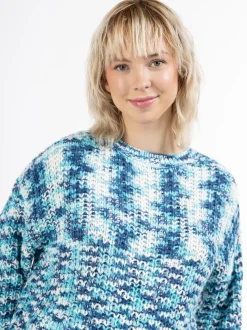 MyMo Damen Strickpullover in türkis