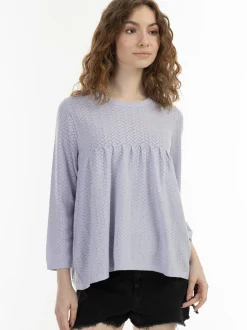 MyMo Damen Stricktunika in flieder