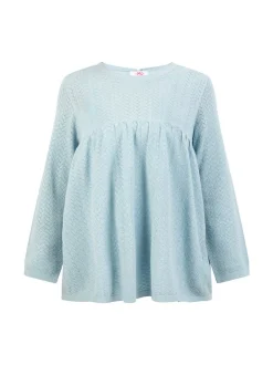 MyMo Damen Stricktunika in hellblau