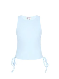 MyMo Damen Top in blau - Ausschnitt: Rundhals