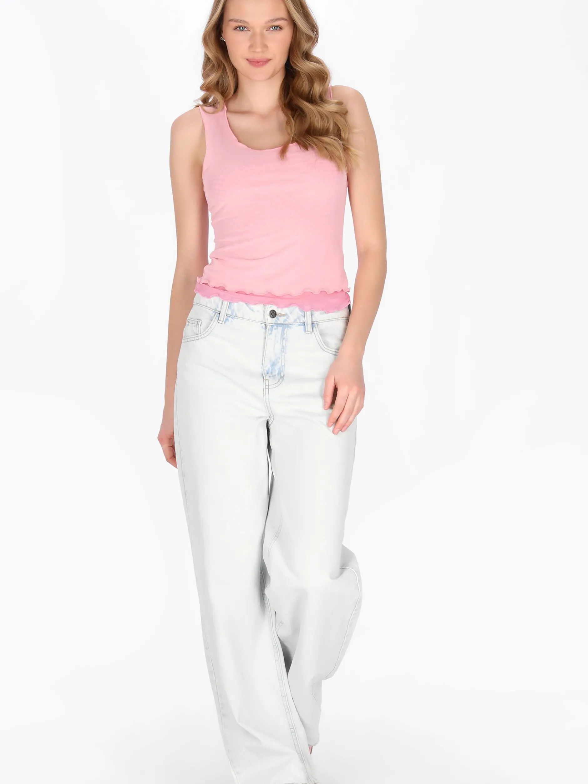MyMo Damen Top in pink - Ausschnitt: Rundhals