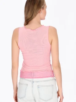MyMo Damen Top in pink - Ausschnitt: Rundhals
