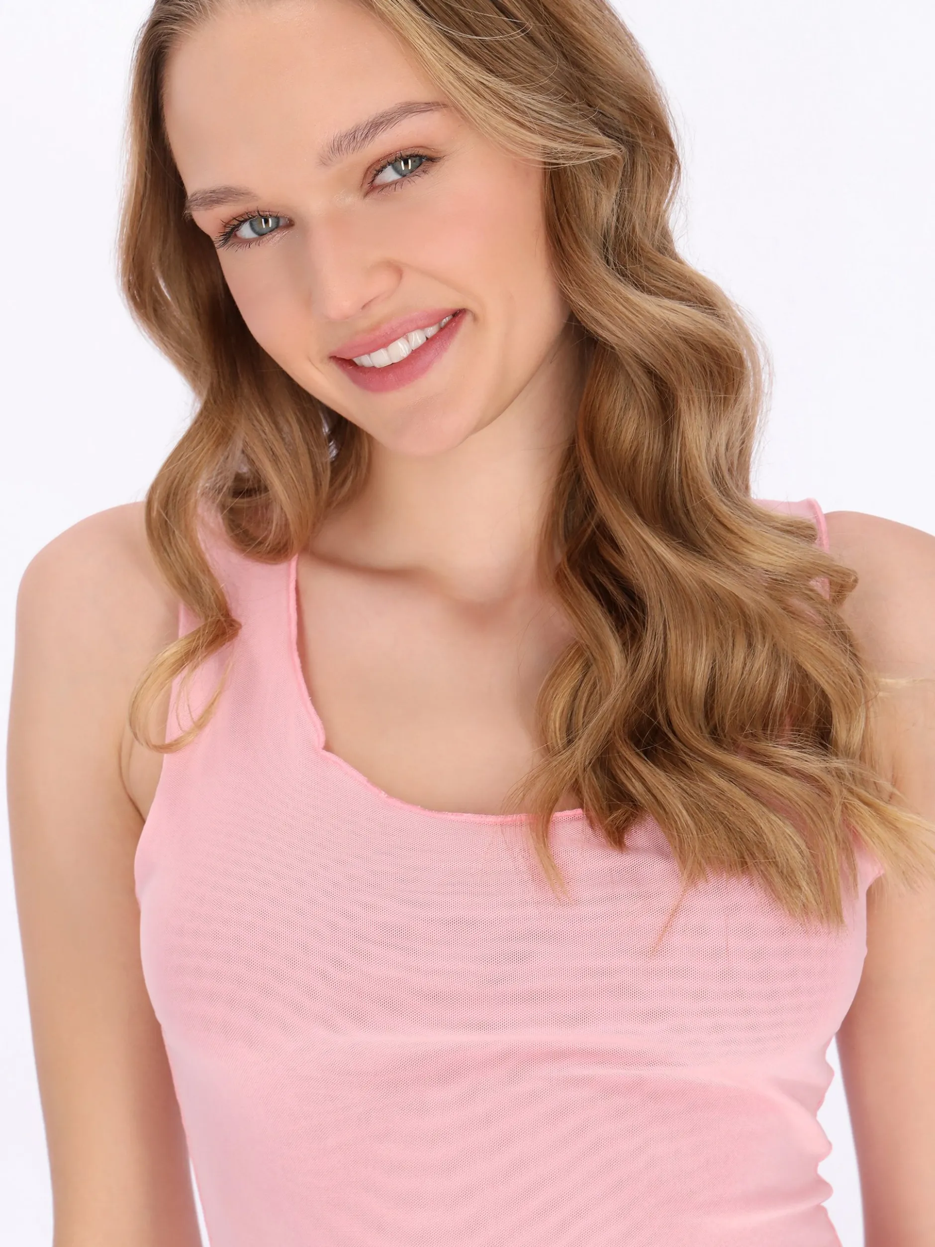 MyMo Damen Top in pink - Ausschnitt: Rundhals