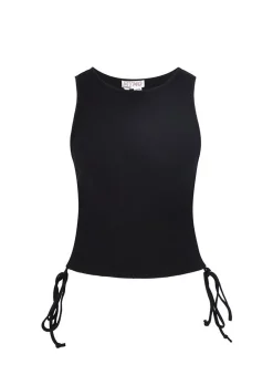 MyMo Damen Top in schwarz - Ausschnitt: Rundhals