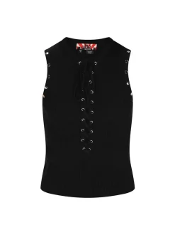 MyMo Damen Top in schwarz - Ausschnitt: Rundhals