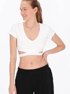 MyMo Damen Top in weiß