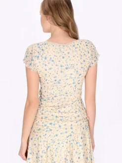 MyMo Damen T-Shirt in blau - Ausschnitt: Rundhals