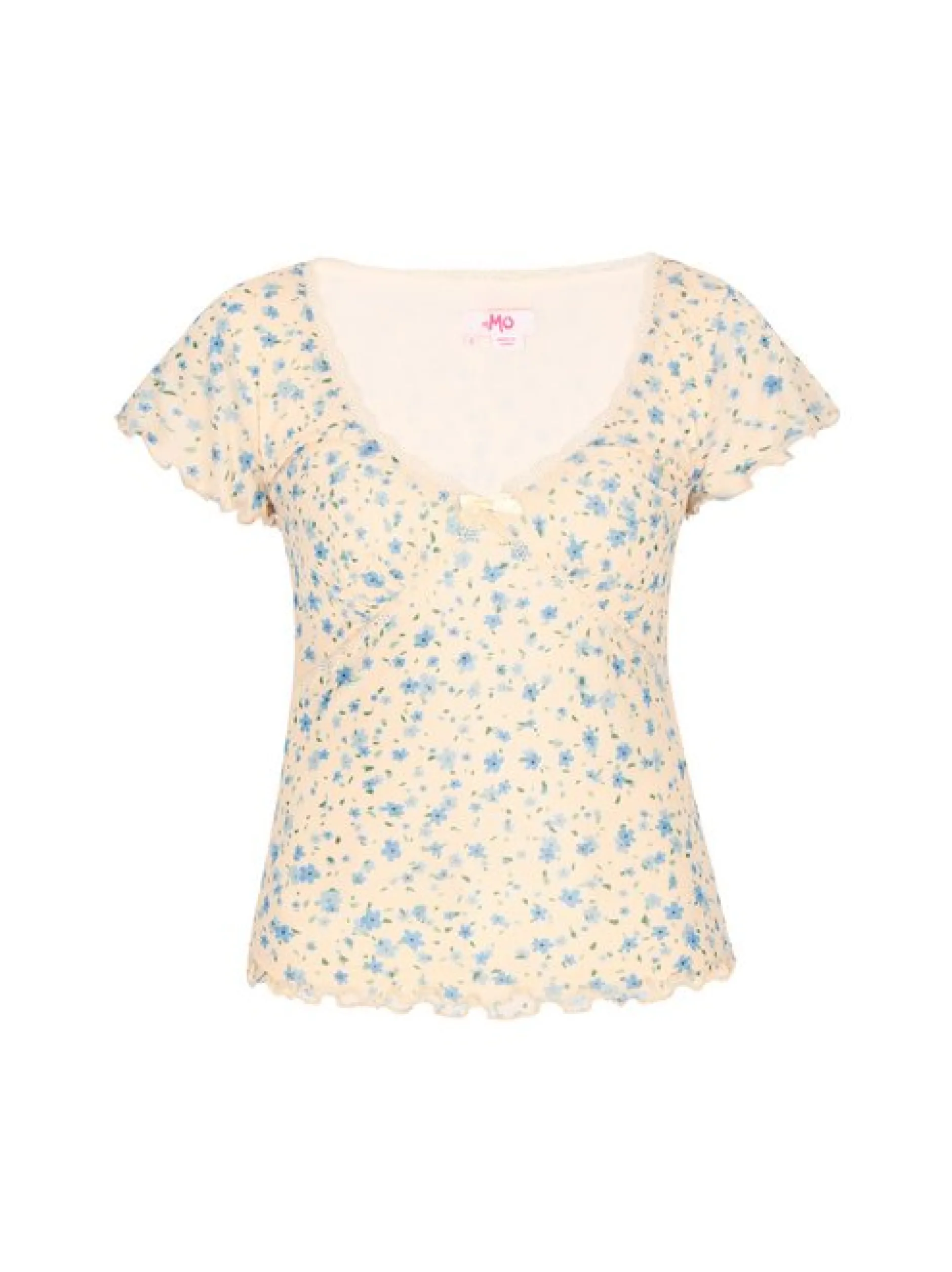 MyMo Damen T-Shirt in blau - Ausschnitt: Rundhals