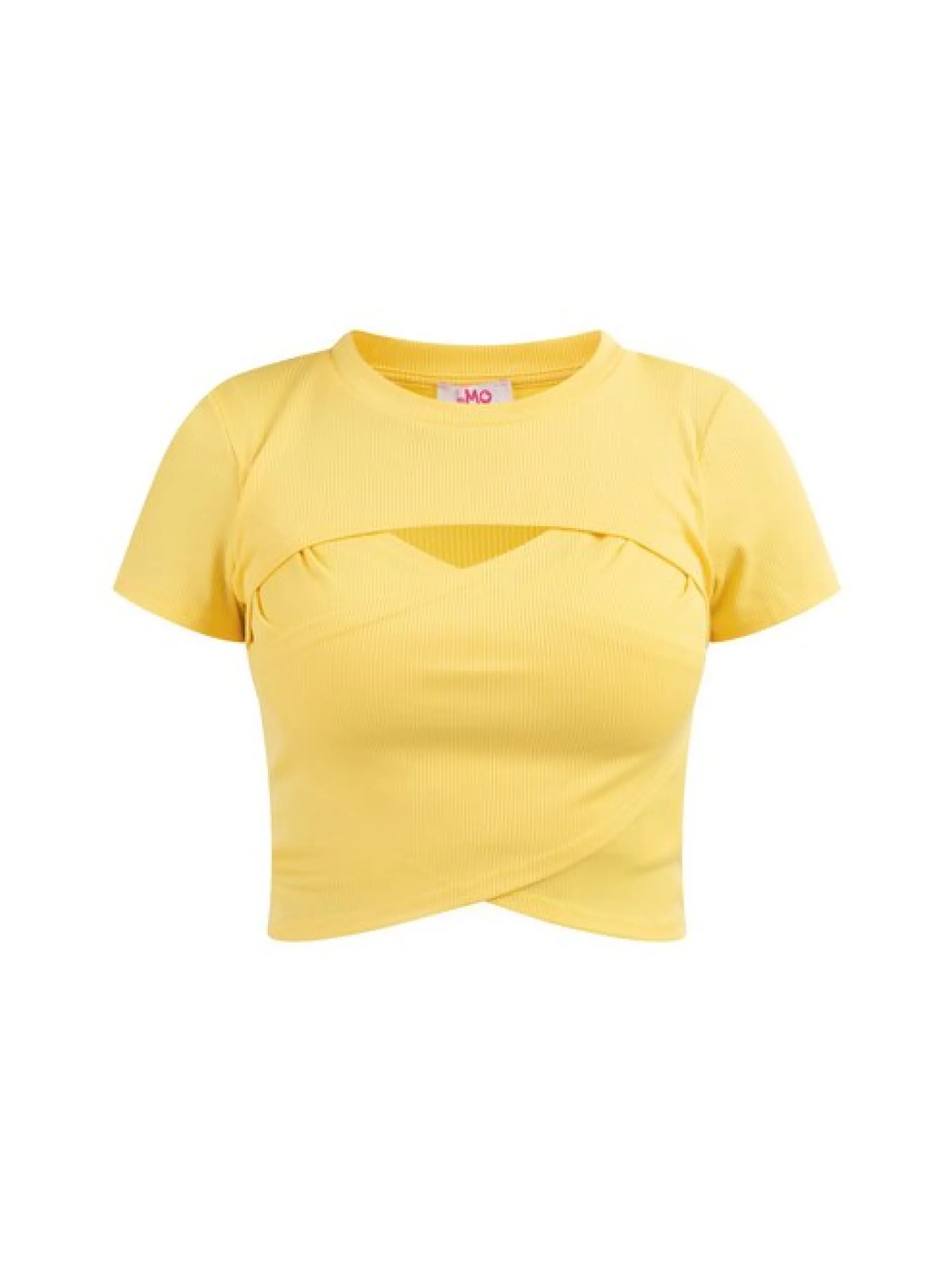 MyMo Damen T-Shirt in gelb - Ausschnitt: Rundhals