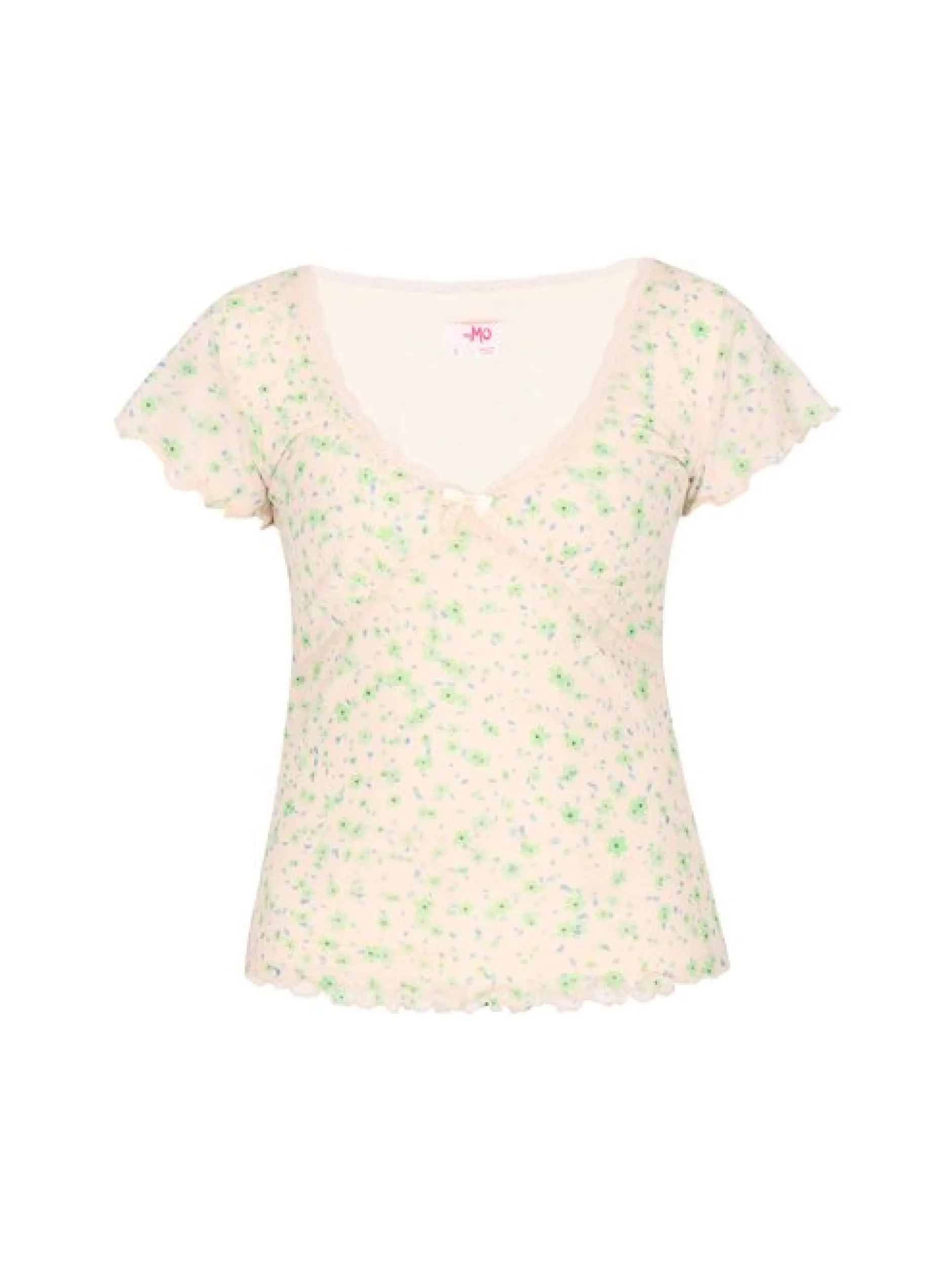 MyMo Damen T-Shirt in grün - Ausschnitt: Rundhals