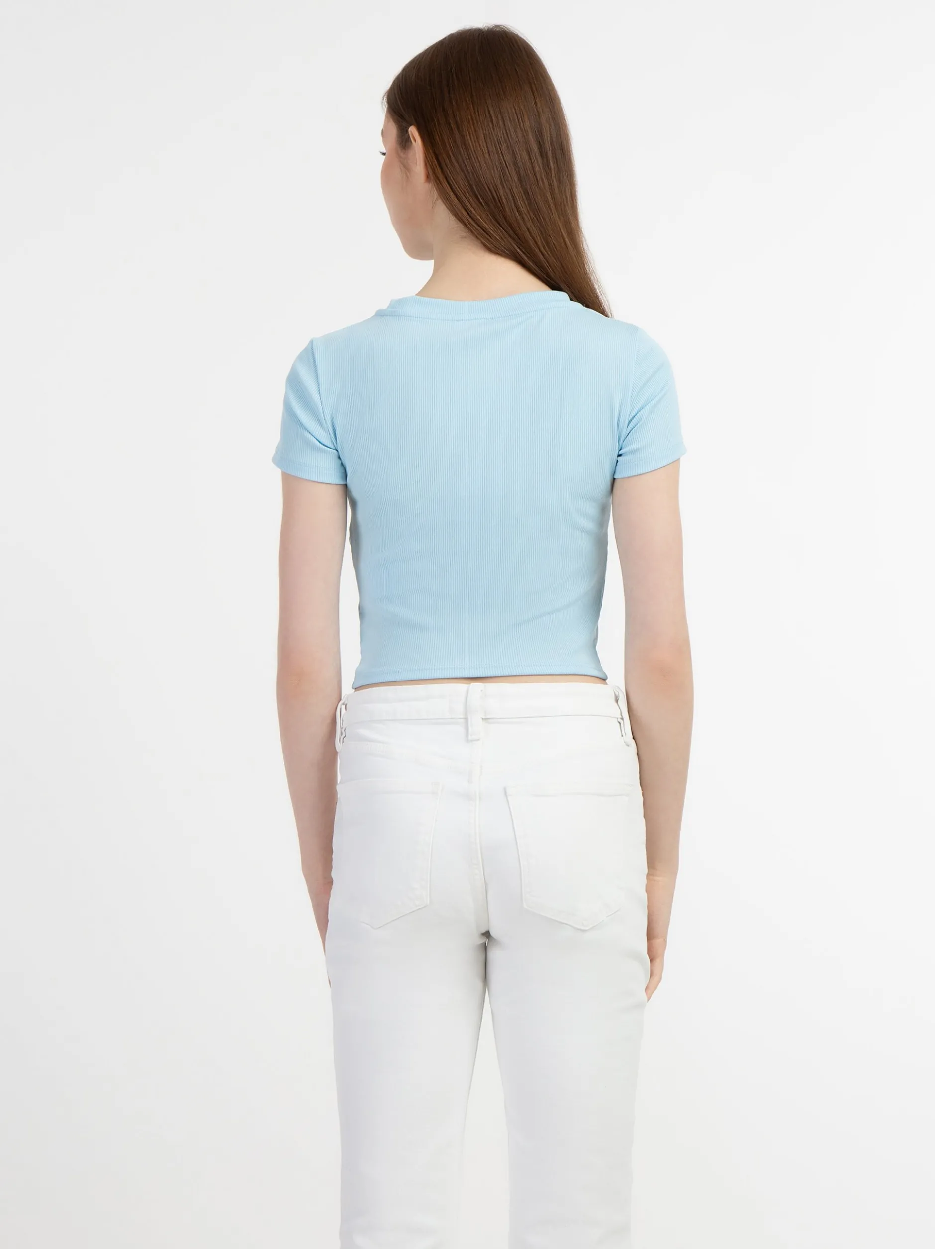 MyMo Damen T-Shirt in hellblau - Ausschnitt: Rundhals