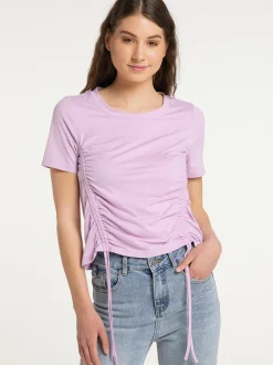 MyMo Damen T-Shirt in lila - Ausschnitt: Rundhals