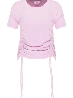 MyMo Damen T-Shirt in lila - Ausschnitt: Rundhals