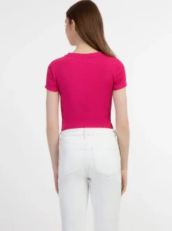 MyMo Damen T-Shirt in pink - Ausschnitt: Rundhals