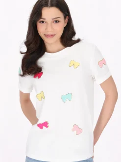 MyMo Damen T-Shirt in weiß - Ausschnitt: Rundhals