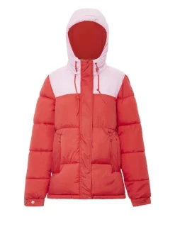 MyMo Damen Wattierte Steppjacke in rot