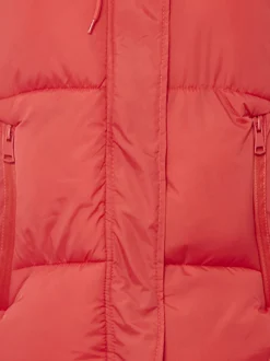 MyMo Damen Wattierte Steppjacke in rot