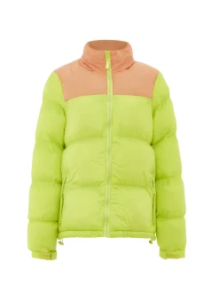MyMo Damen Wattierte Steppjacke in limone