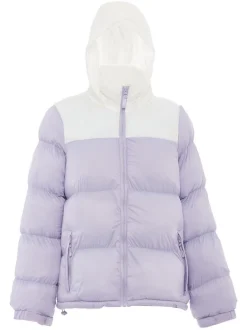 MyMo Damen Wattierte Steppjacke in lila