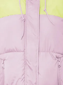 MyMo Damen Wattierte Steppjacke in pink