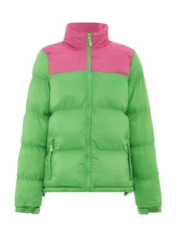 MyMo Damen Wattierte Steppjacke in grün