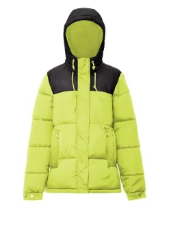 MyMo Damen Wattierte Steppjacke in limone