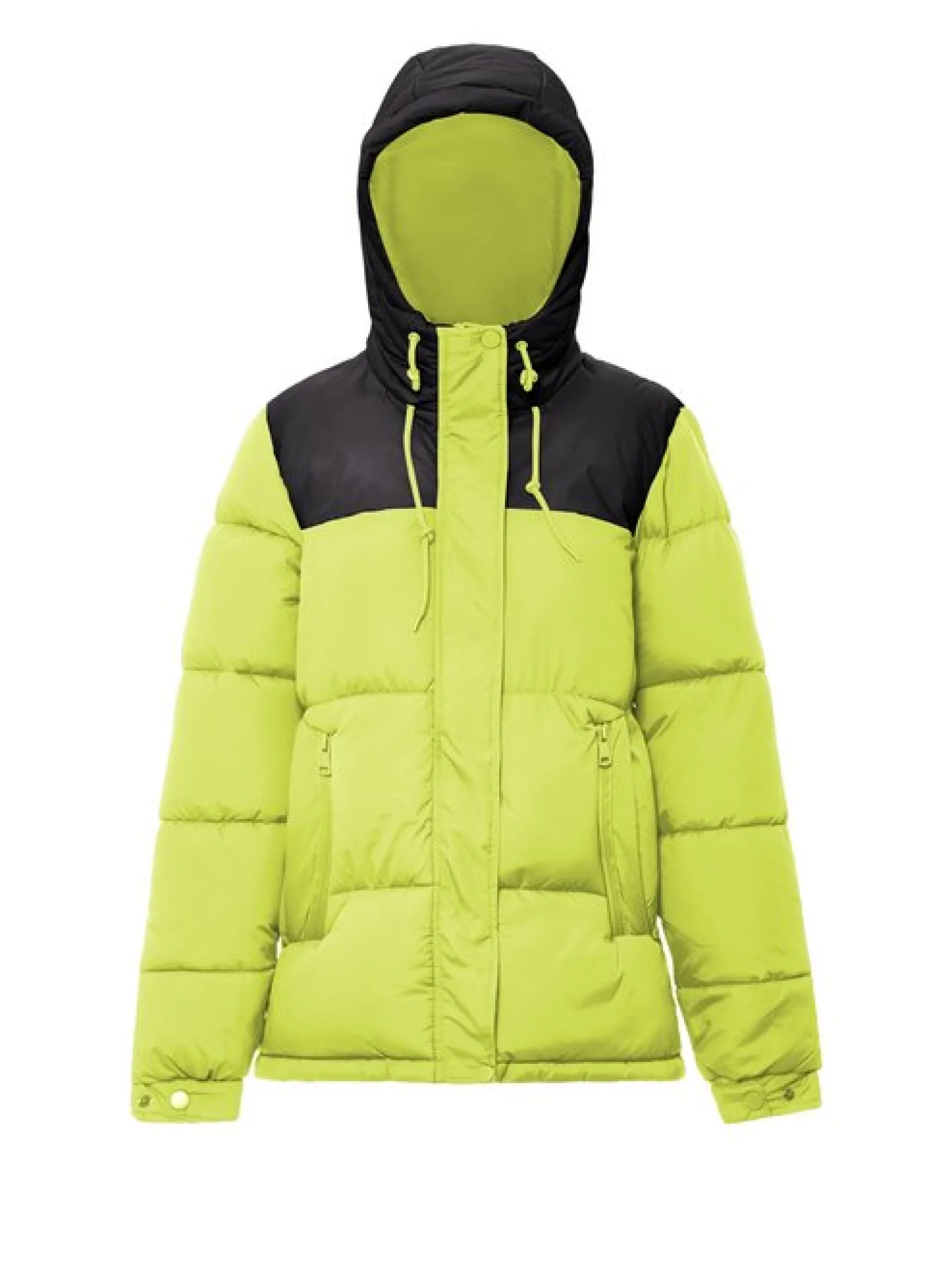 MyMo Damen Wattierte Steppjacke in limone