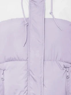 MyMo Damen Wattierte Steppjacke in lila