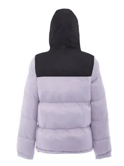 MyMo Damen Wattierte Steppjacke in lila